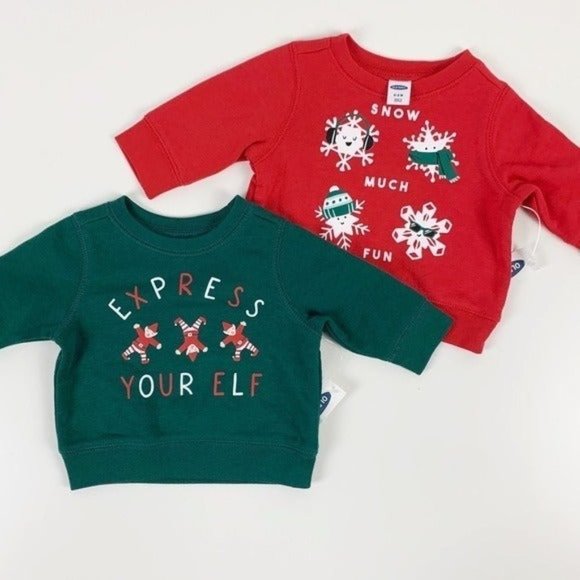 Old Navy Other - OLD NAVY BABY CHRISTMAS SWEATSHIRT BUNDLE